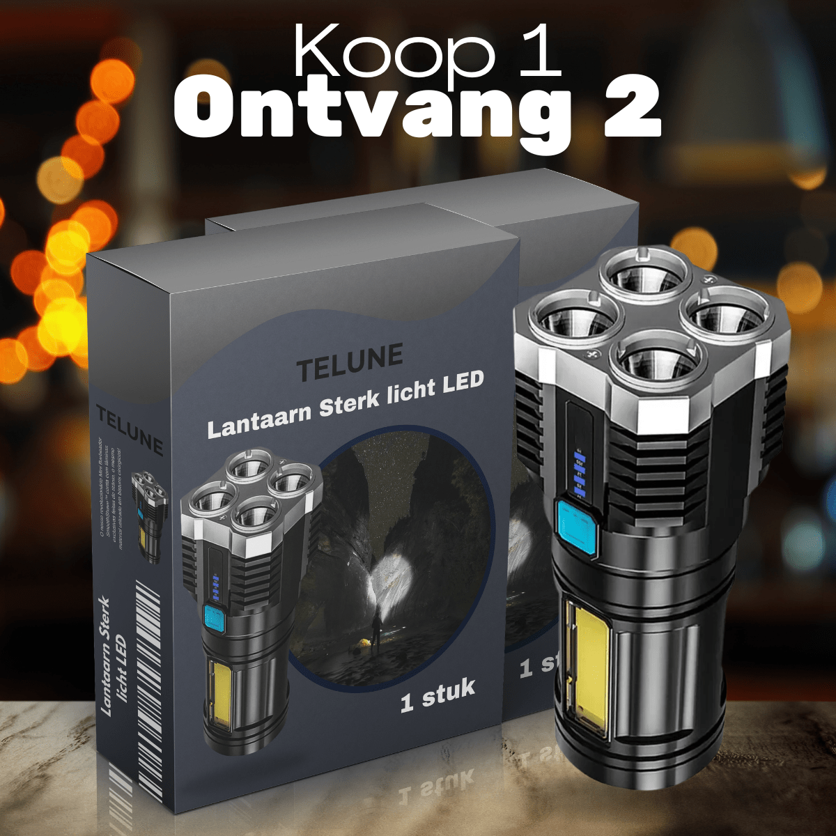 Lantaarn Sterk licht LED – Koop 1, Ontvang 2! - Telune