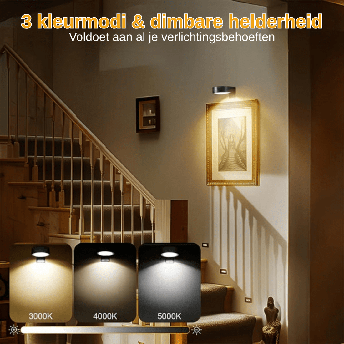 LumiArt™ – Draadloze Schilderij- & Wandlamp