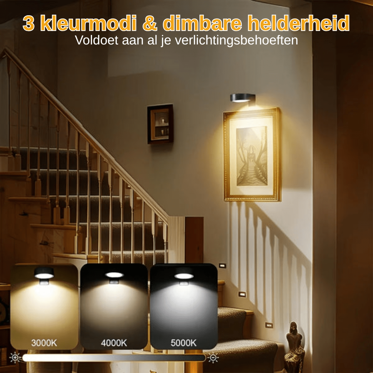 LumiArt™ – Draadloze Schilderij- & Wandlamp