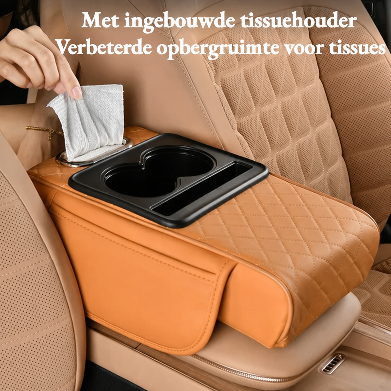LuxConsole™ – Verhoogde Armsteun met Bekerhouder