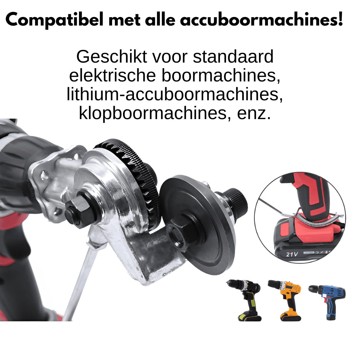 Elektrische Plaatschaar voor Boormachines