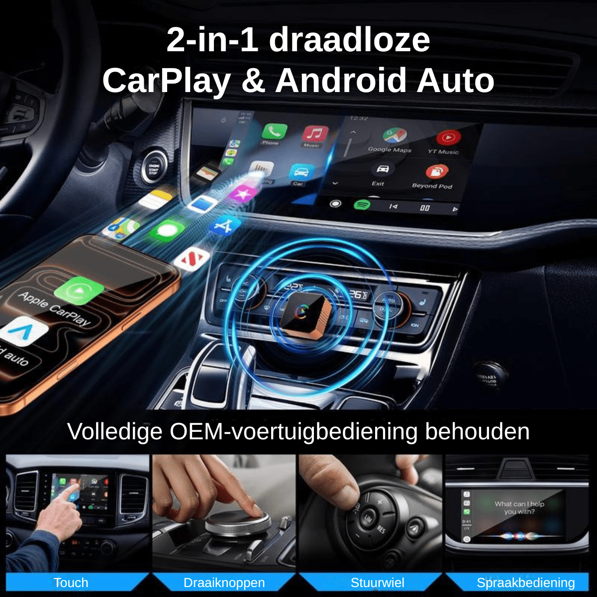 AirLink™ – Draadloze CarPlay & Android Auto Adapter