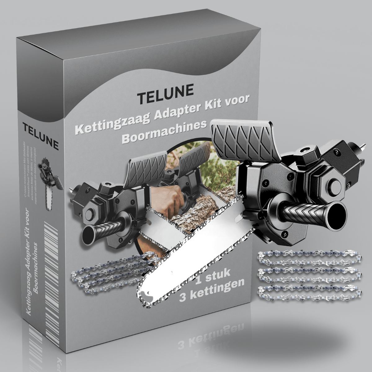 Kettingzaag Adapter Kit voor Boormachines - Telune