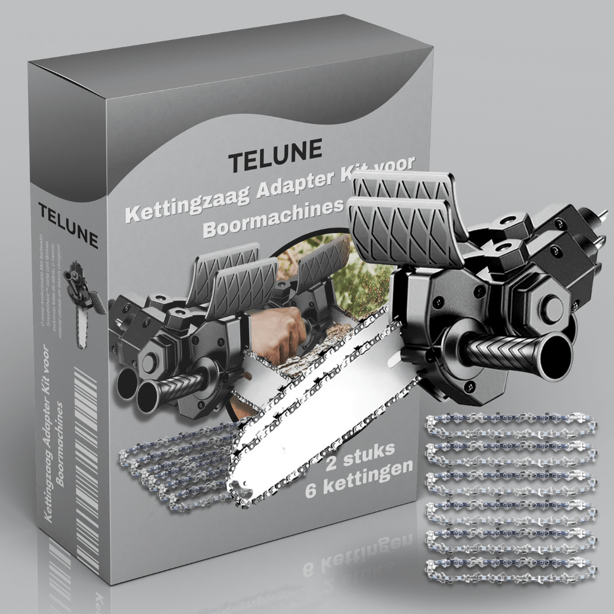 Kettingzaag Adapter Kit voor Boormachines - Telune