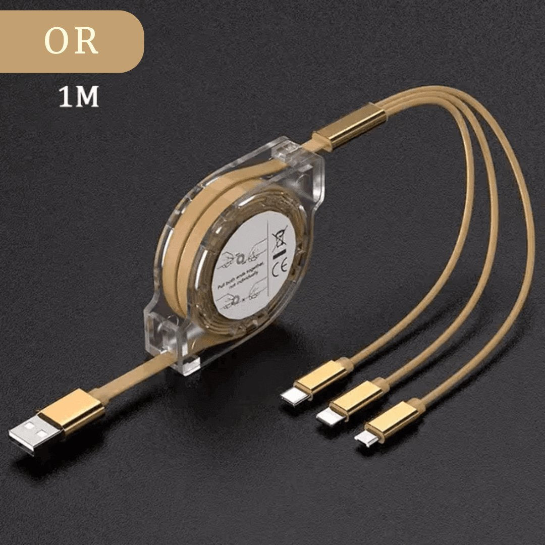 3 - in - 1 Snellaadkabel USB - Telune