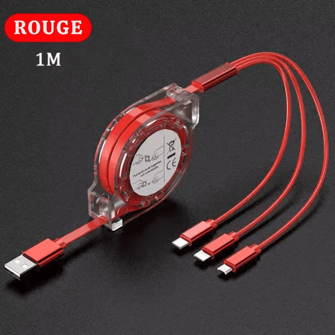 3 - in - 1 Snellaadkabel USB - Telune