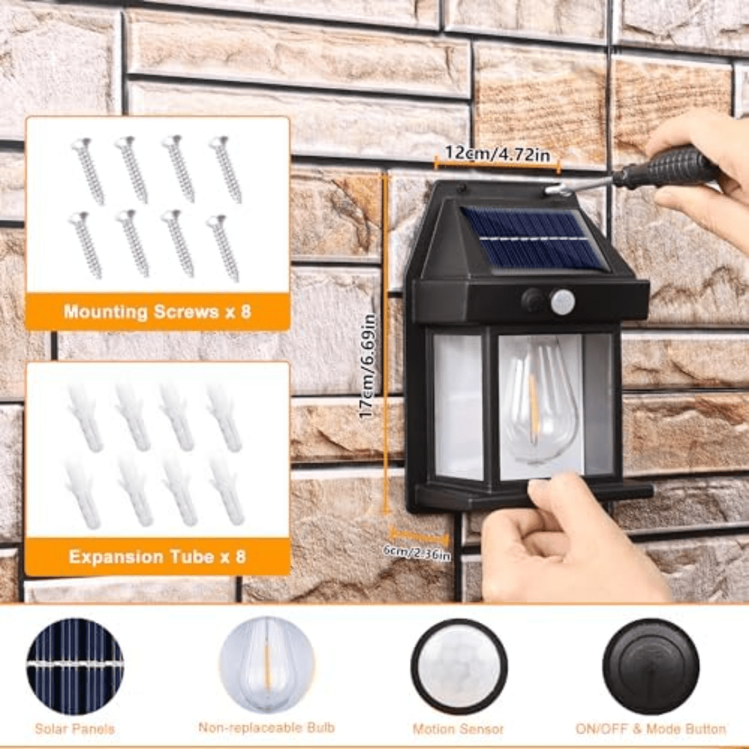 Veluna™ – Solar Wandlamp voor Buiten