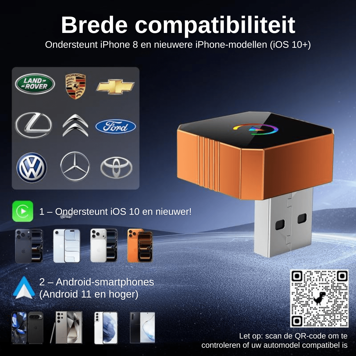 AirLink™ – Draadloze CarPlay & Android Auto Adapter