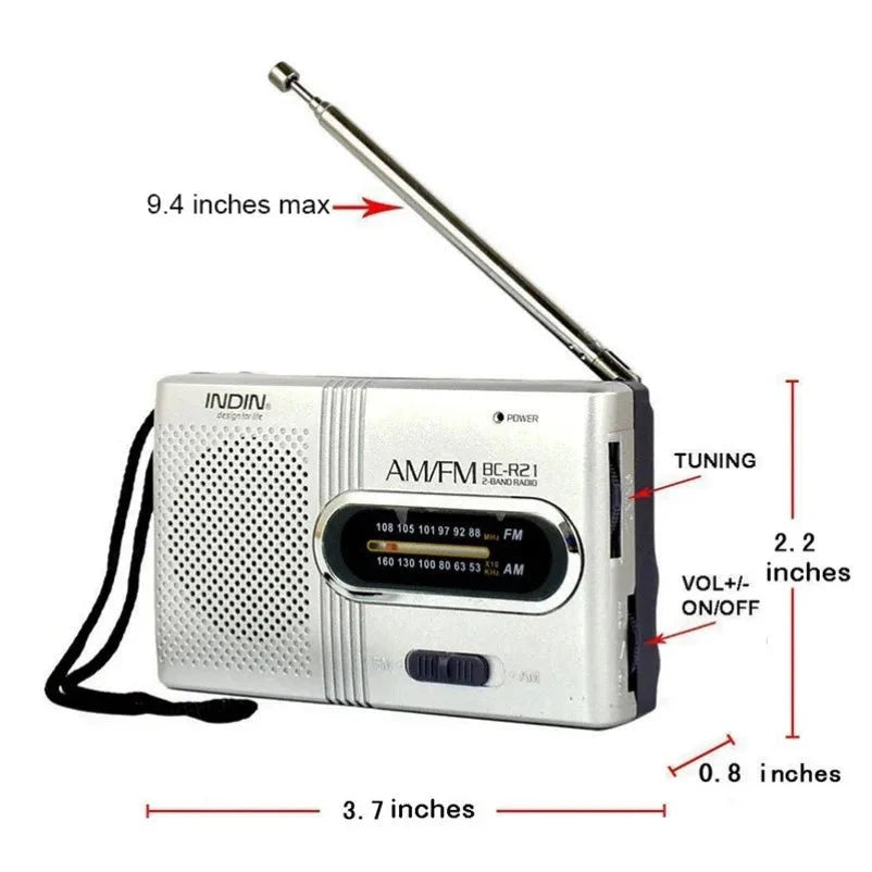 NotRadio™ – Draagbare AM/FM Noodradio op Batterijen
