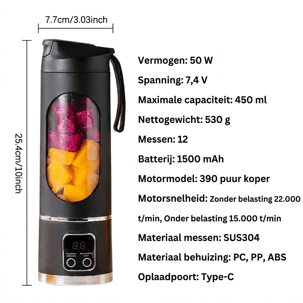 BlendGo™ – Slimme Draagbare Mixer